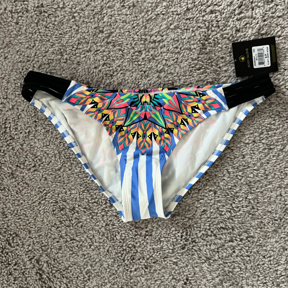 NWT Body Glove Multicolor Geometric Bikini Bottom Small